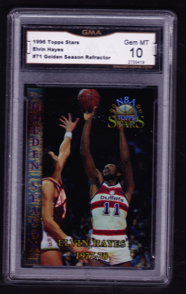 1996-97 Topps Stars #71 Elvin Hayes Golden Season Refractor GMA 10 Gem Mint