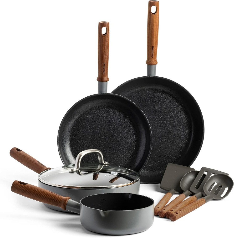GreenPan Mayflower Pro Hard 9-Piece Cookware Set in Charcoal Gray