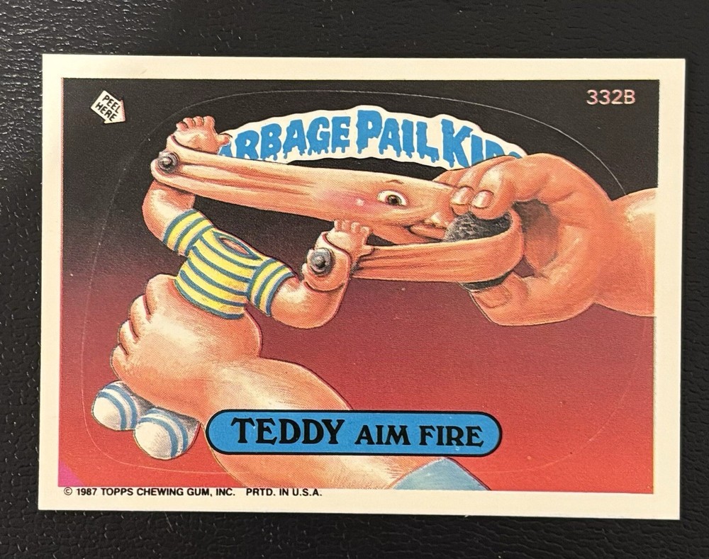 1987 Garbage Pail Kids Series 8 Teddy Aim Fire #332B Collectible Card