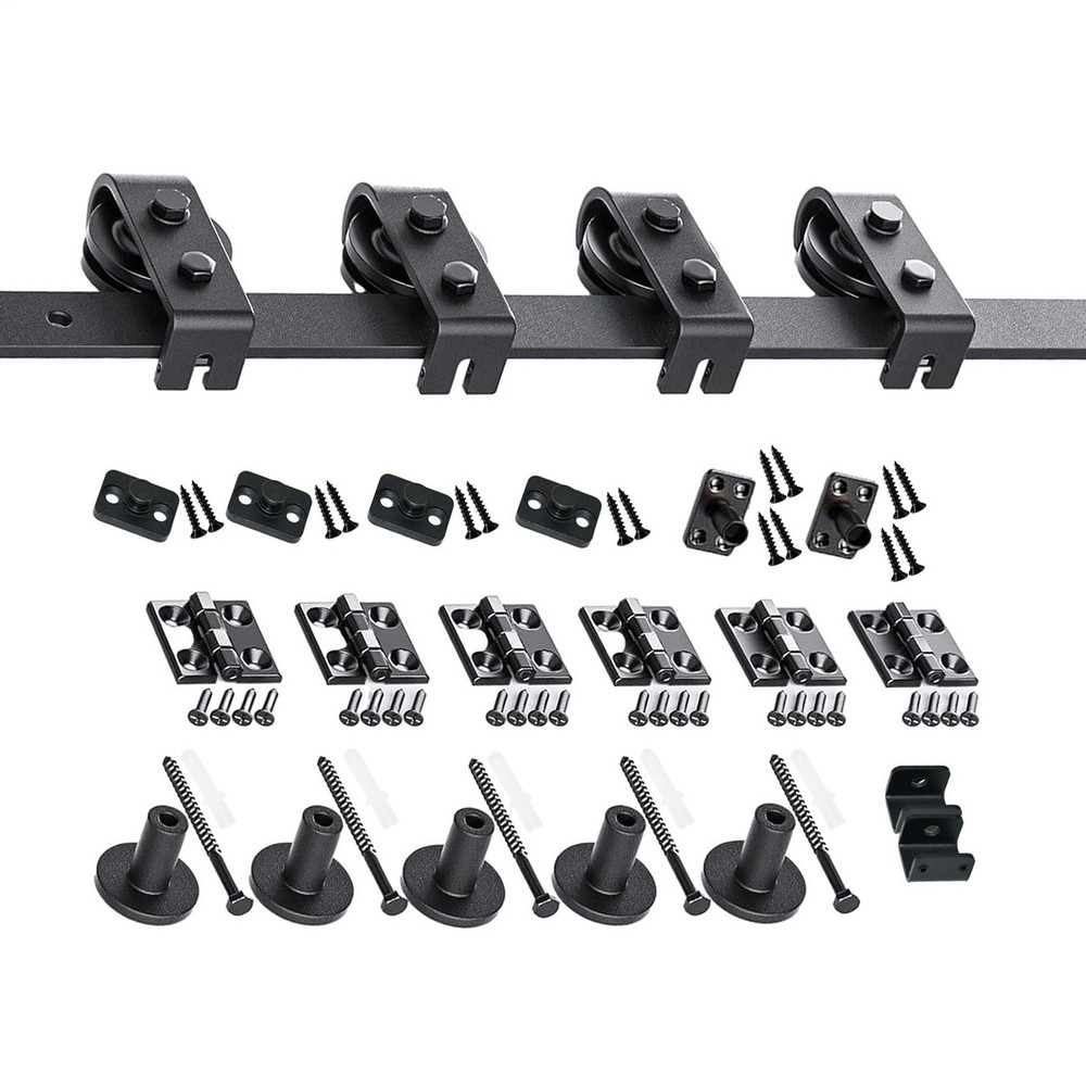 Sliding Barn Door Hardware Kit 5.8 FT Modern Closet Hang Style Track Rail New-