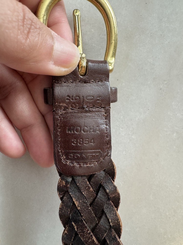 Coach Vintage Mocha Braided Leather Belt 02 Classic Belt