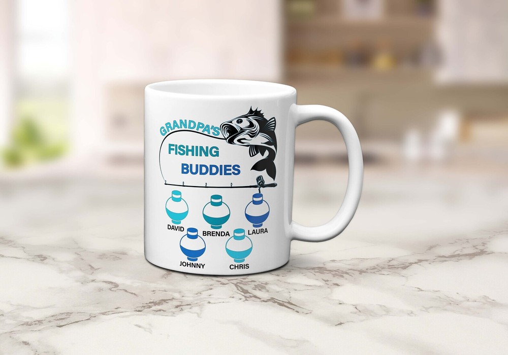 Personalized Mug Grandpa Mug Fishing Lovers Gift Personalized Fishing Mug Custom