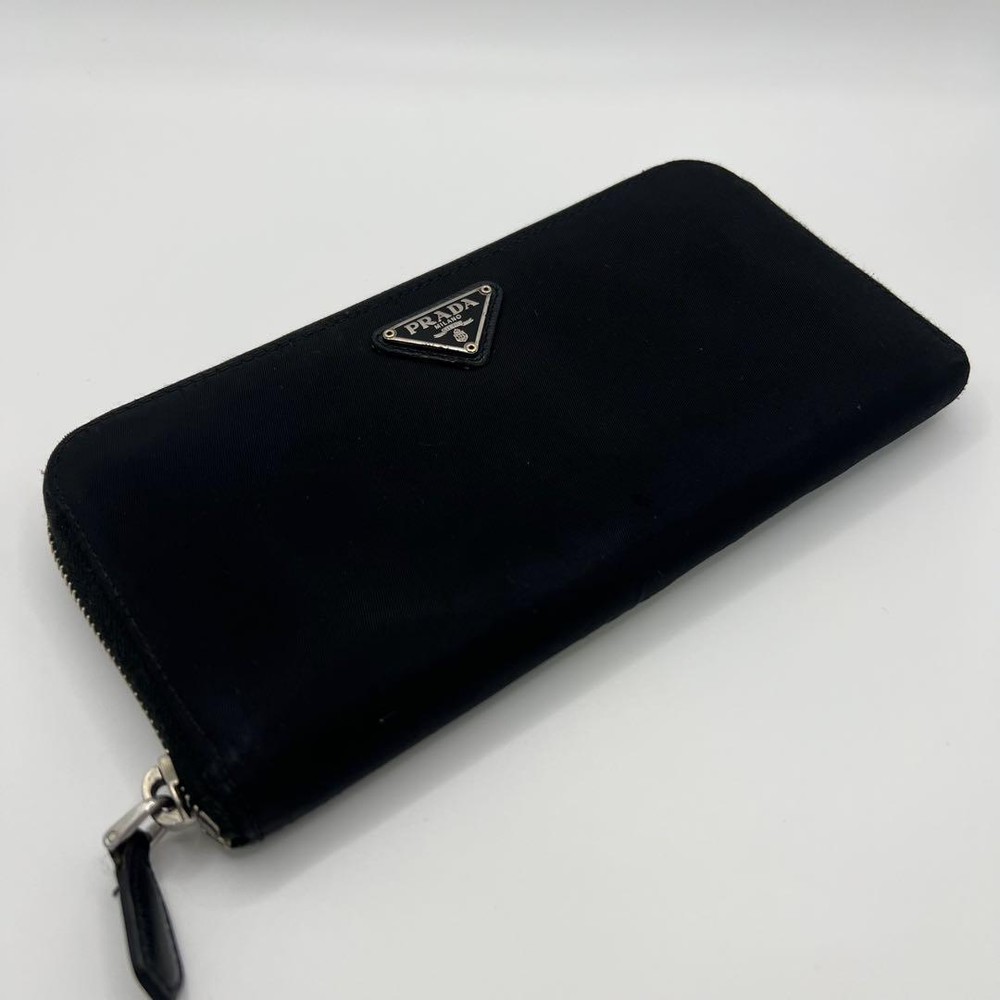 Prada Nylon Tessuto Round Zipper Long Wallet