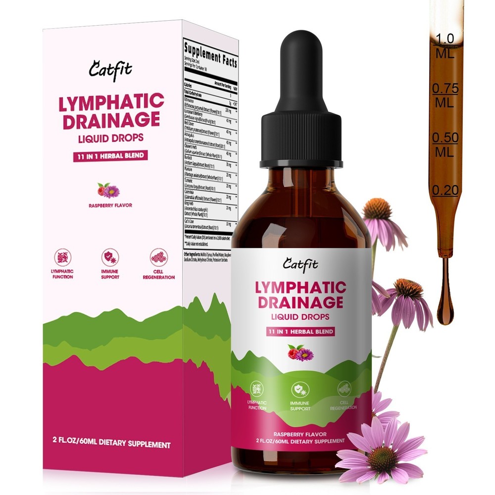 Lymphatic Drainage Drops for Immune, Lymph System Support, Cleanse & Detox