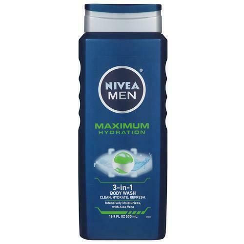 Nivea Men Maximum Hydration 3-in-1 Refreshing Body Wash with Aloe Vera-Pack of 3