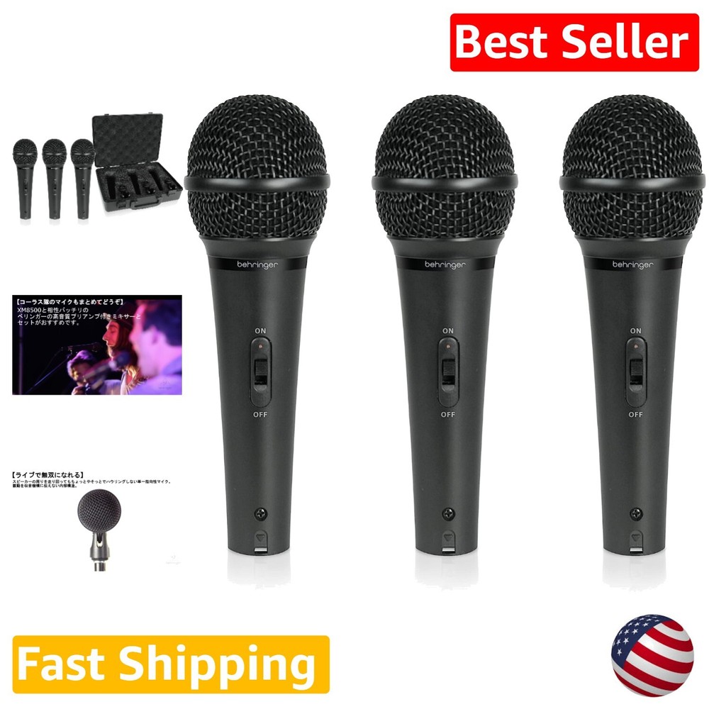 Dynamic 3-Pack Cardioid Mics with Ultra-Wide Frequency Response