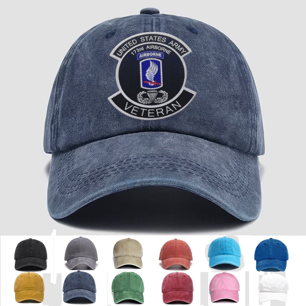 Custom Embroidered Hat US Army 173rd Airborne Veteran, Trucker Hat, Gift Idea