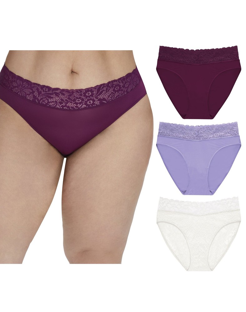 Maidenform Perfect Fit Stretch Lace High Leg Underwear, 3-Pack Women's