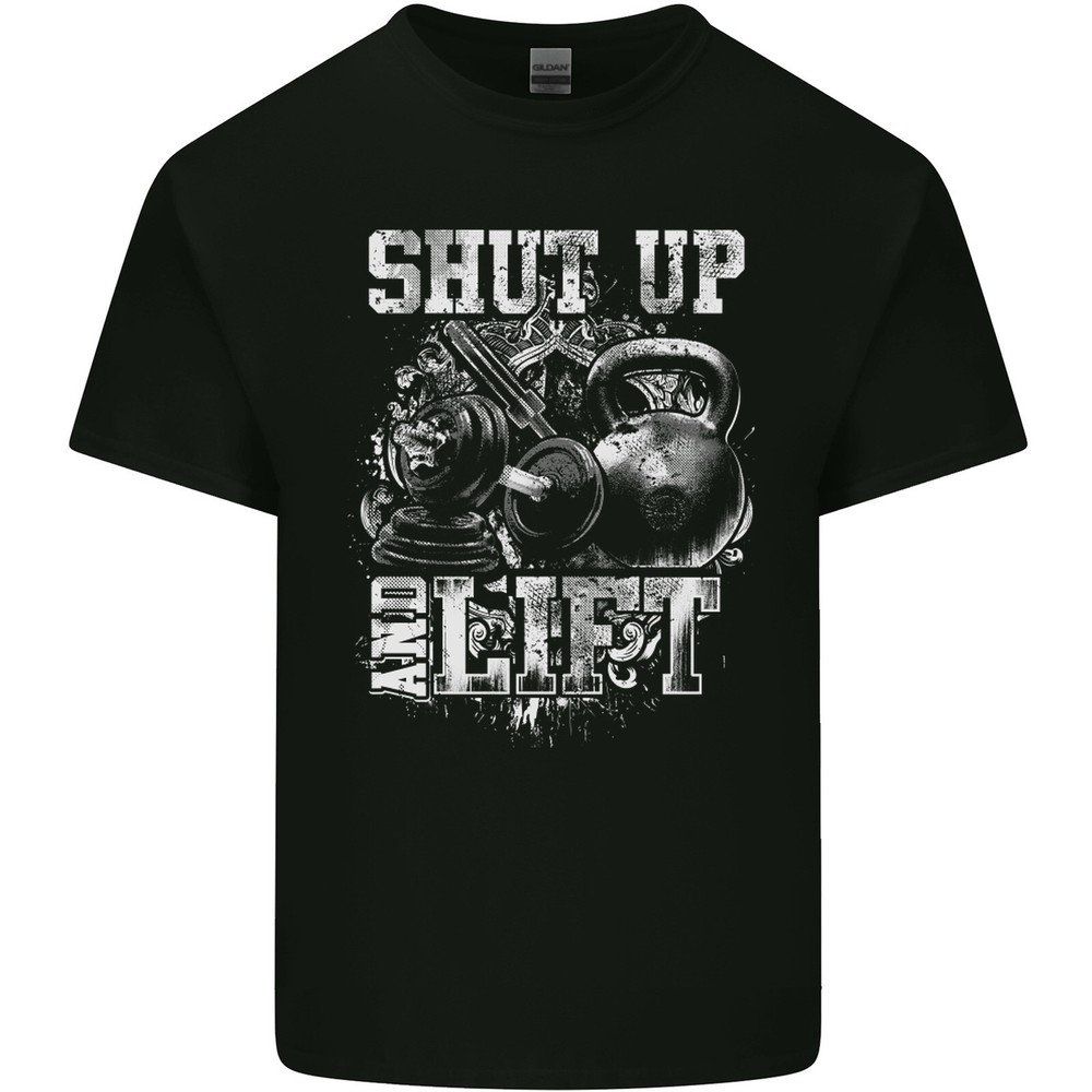 Gym Shut up & Lift Workout Training Top Mens Light Cotton T-Shirt