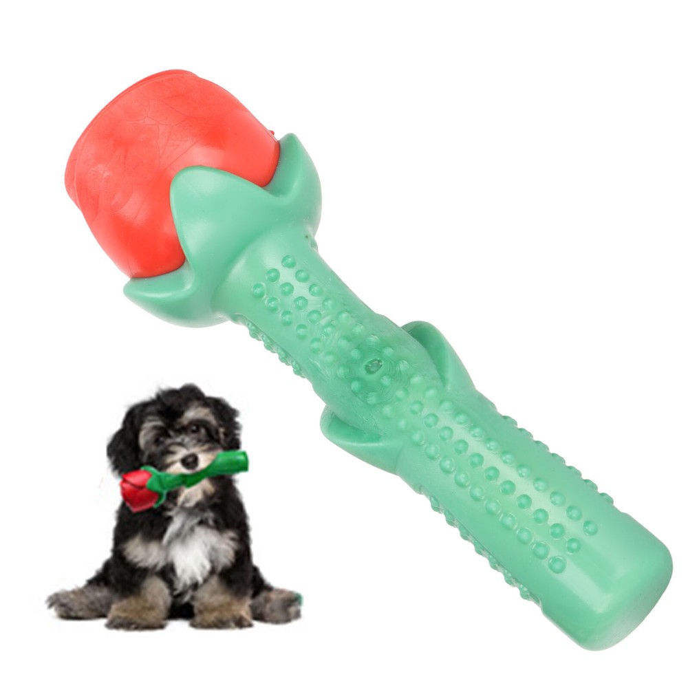 Dog Chew Toys Teeth Grinding Bite Resistance Rose Flower Interactive Dog Toys