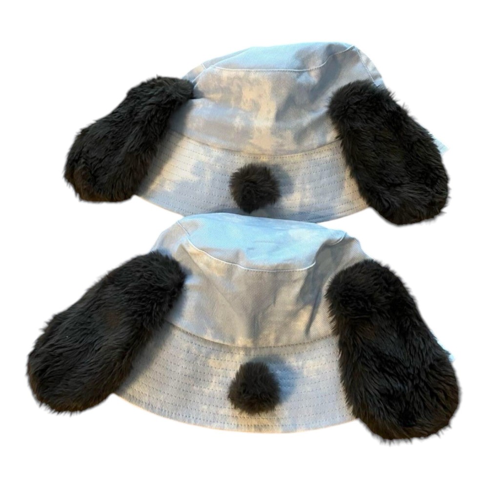 2set USJ Limited Snoopy Bucket Hat White Black  Corduroy Universal Studios Japan