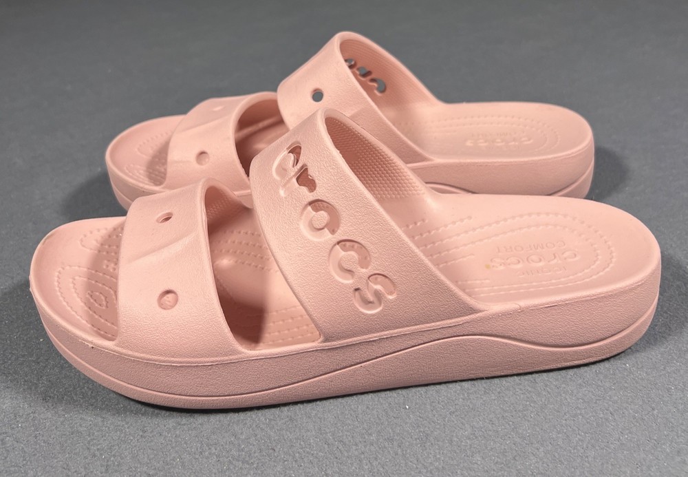Crocs Baya Womens Slide Sandals Size 10 Pink Lightweight Comfort Water Friendly
