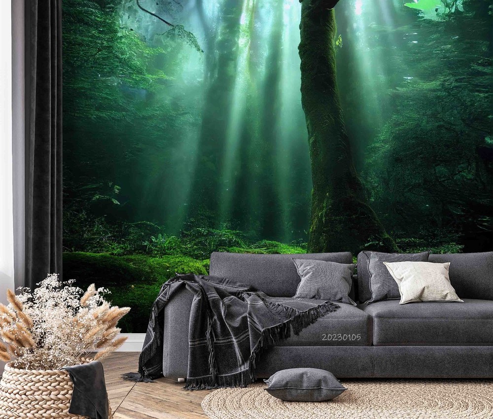 3D Forest Path Sunshine Landscape Wall Murals Wallpaper Murals Wall Sticker