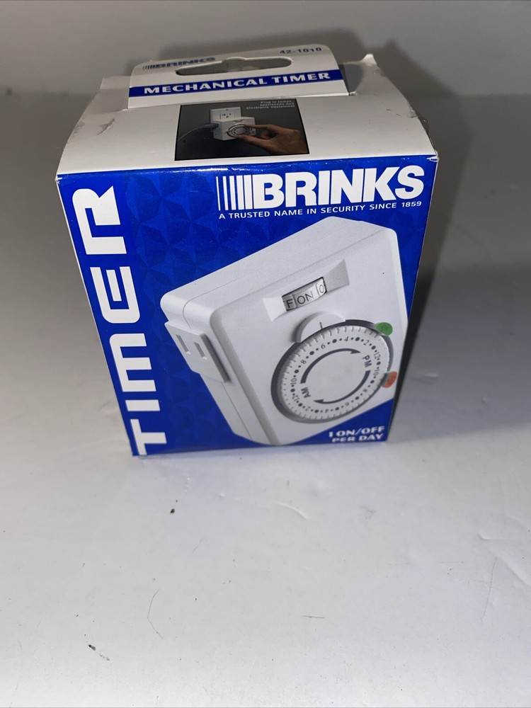 Brinks Security Mechanical Timer 42-1010 Indoor 1 On/Off Per Day New In Box