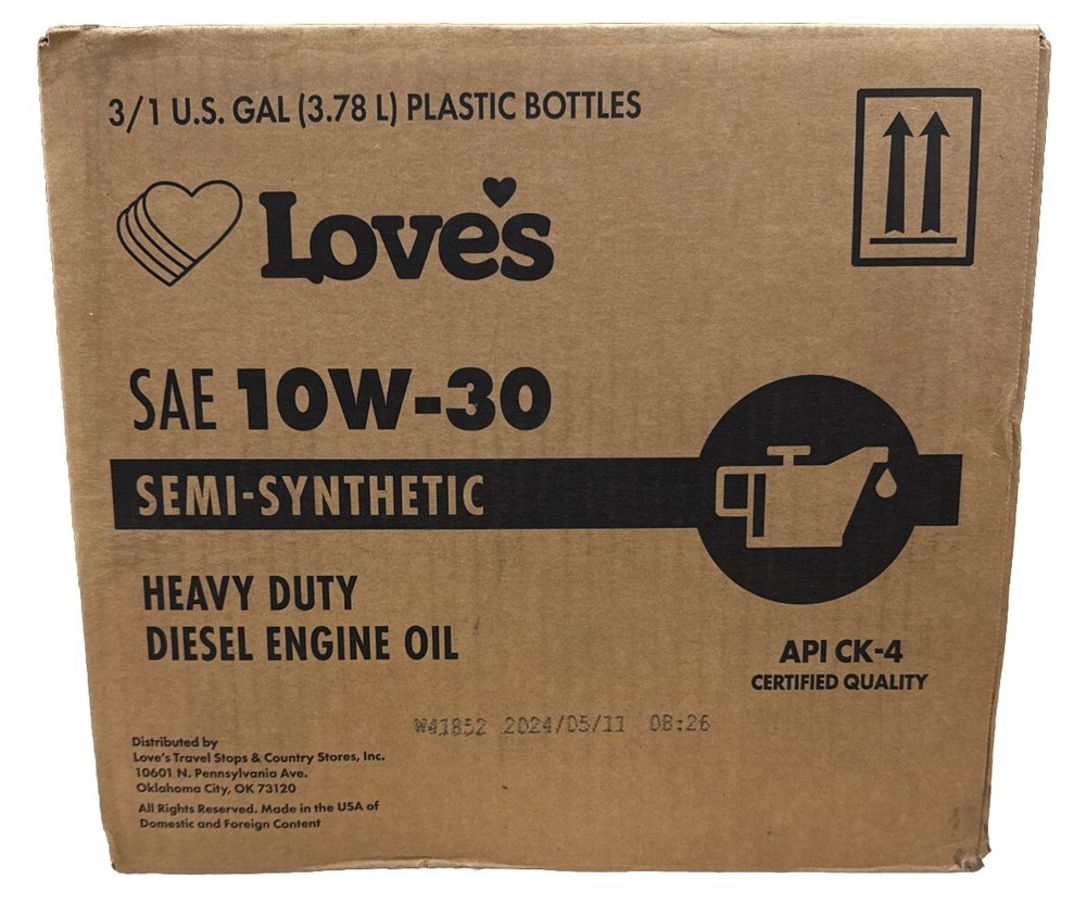 SAE 10W-30 Semi-Synthetic Heavy Duty Diesel Engine Oil 1-Gallon 3-Pack