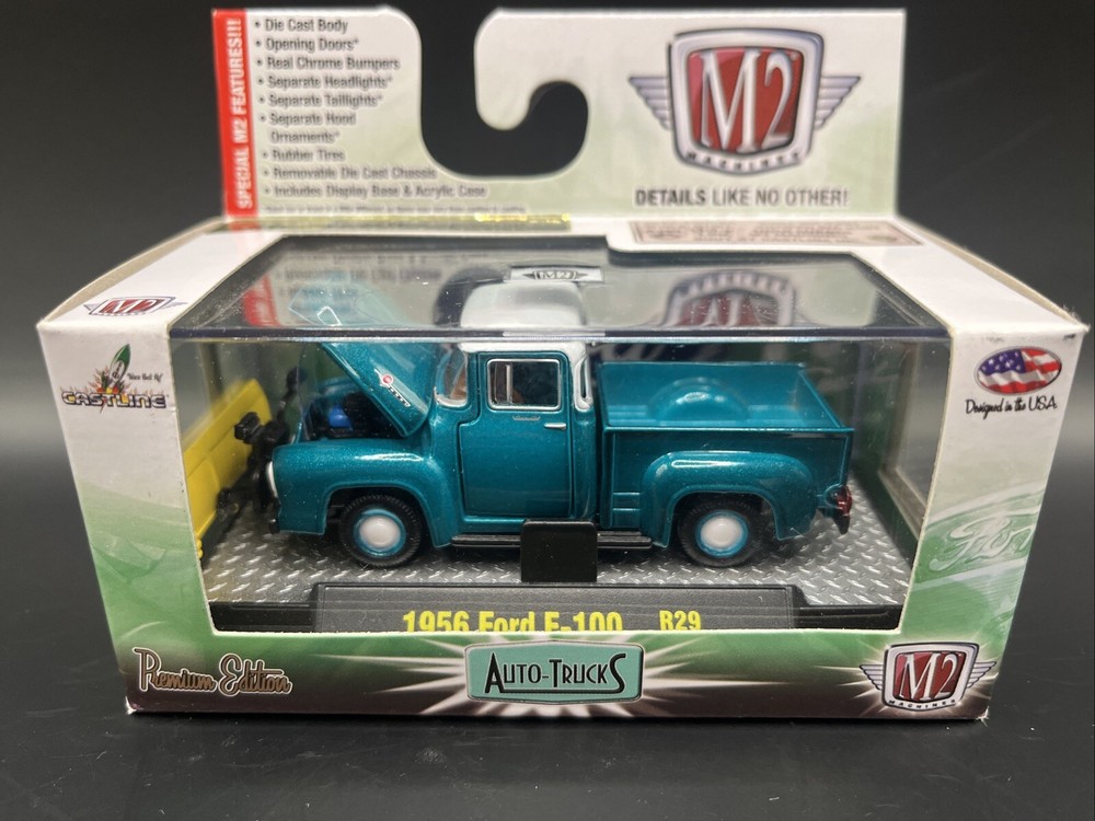 M2 Machines Limited Edition Auto-Trucks 1956 Ford F-100 Snowplow 1;64 Diecast