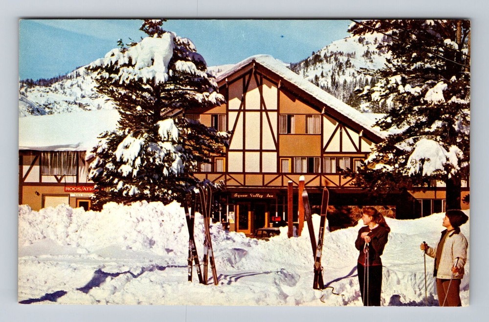 Vintage Olympic Valley CA Squaw Valley Inn Souvenir Postcard