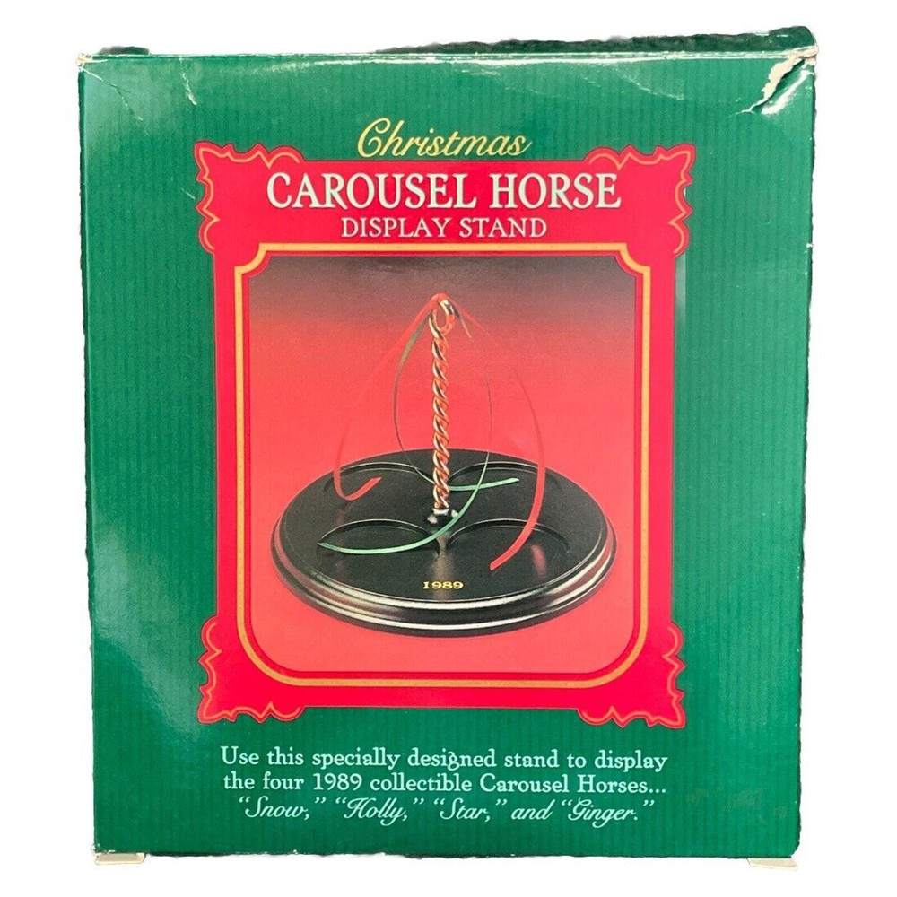 Christmas Carousel Horse Display Stand 1989 Hallmark