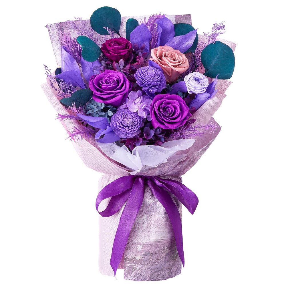 Flowers for Delivery Prime, Preserved Flowers Bouquet for Valentine's Day, Pu...-image