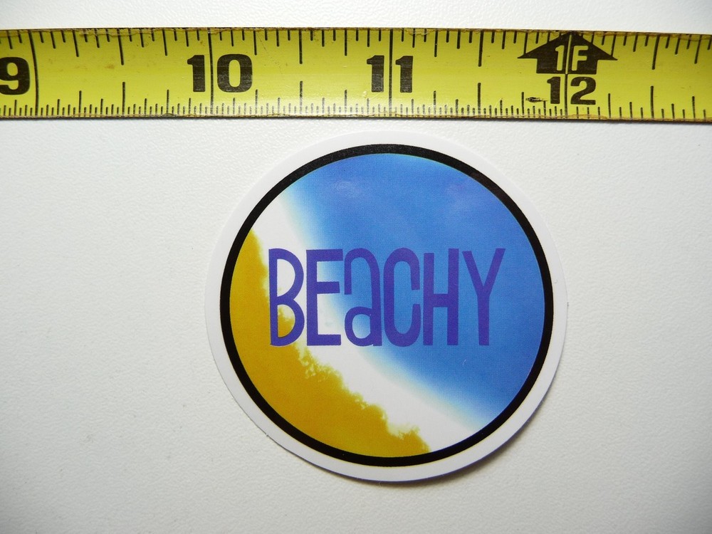 Tropical Beach Circle Sticker Decal for Vacation Travel Lovers