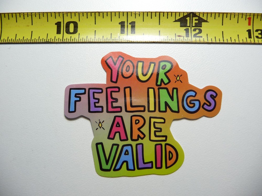 Valid Feelings Motivational Glossy Decal Sticker for Positive Vibes