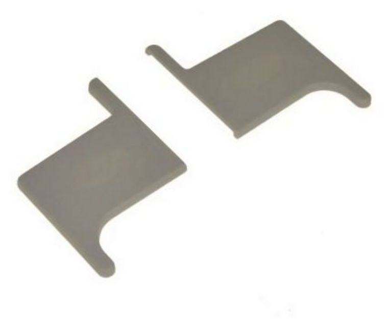 Johnson Hardware JH2680PLBG Plastic End Caps for 2610 Series - Grey