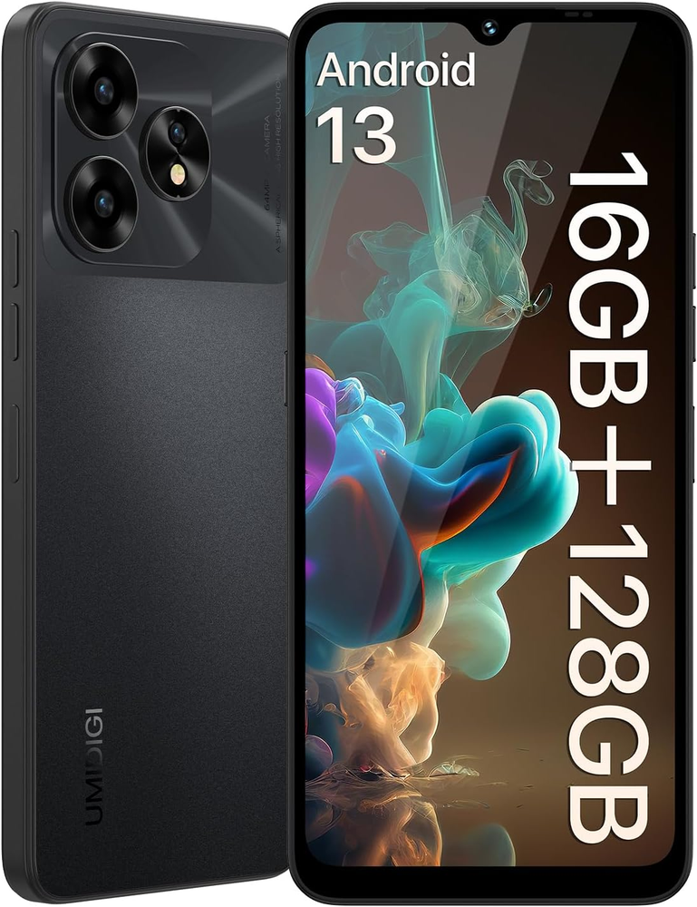 UMIDIGI Unlocked Android Phones, A15T Smartphones, 5000Mah (8+8)+128GB/TF 1TB Ex