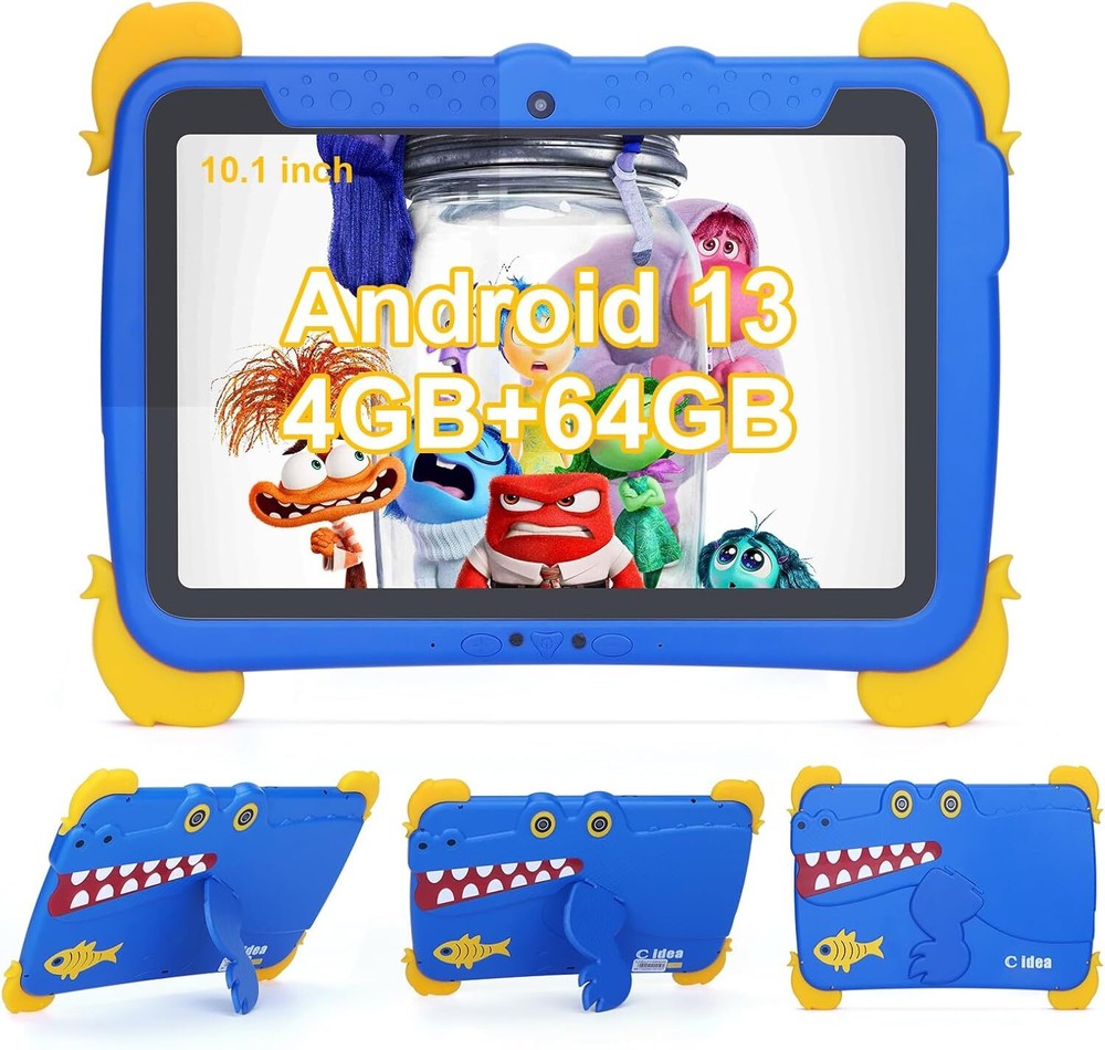 C idea 2024 Android 13 Kids Tablet,10.1 inchTablet for Kids,Children Blue