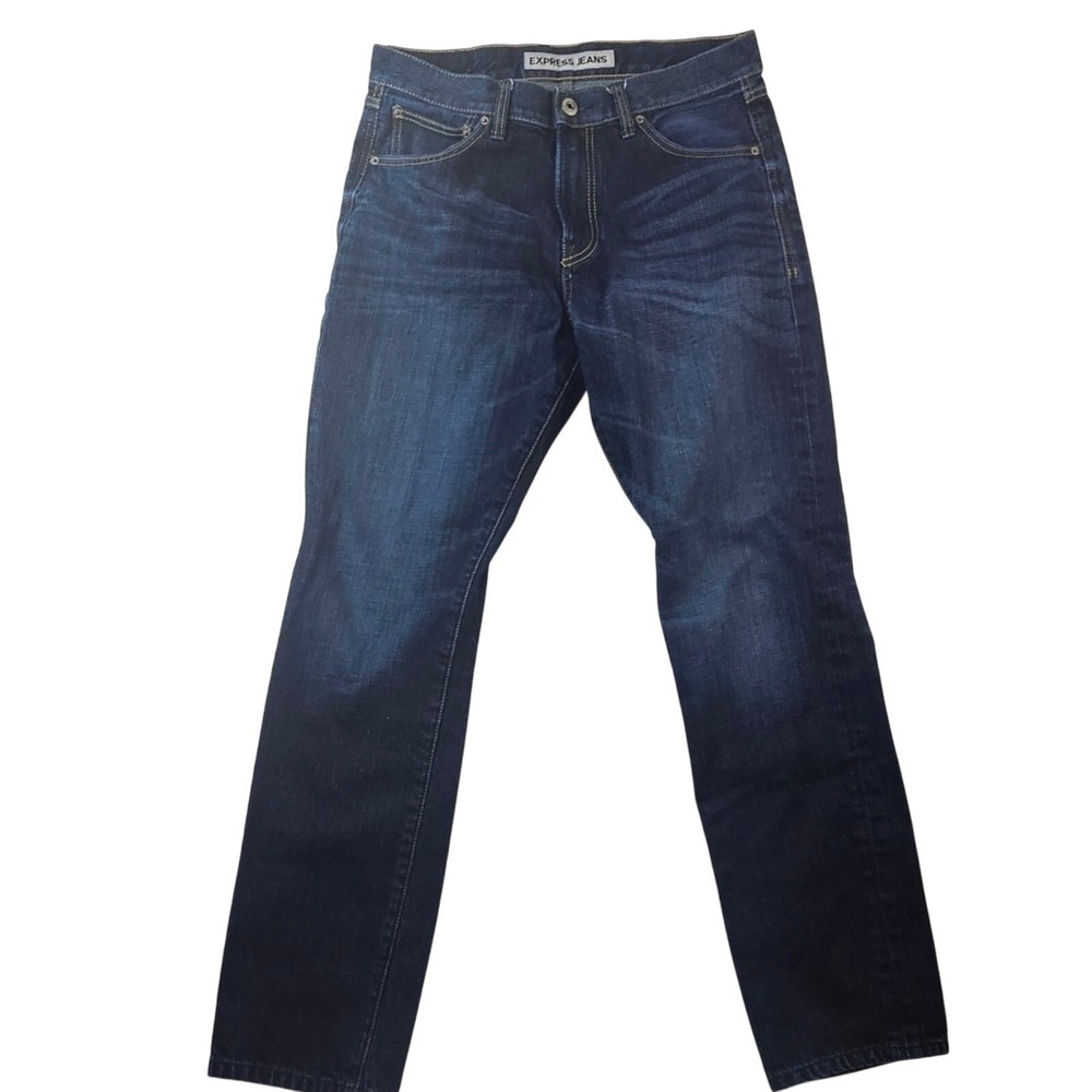 Express Jeans Classic Fit Kingston Tapered Leg Men's 33 x 32 100% cotton