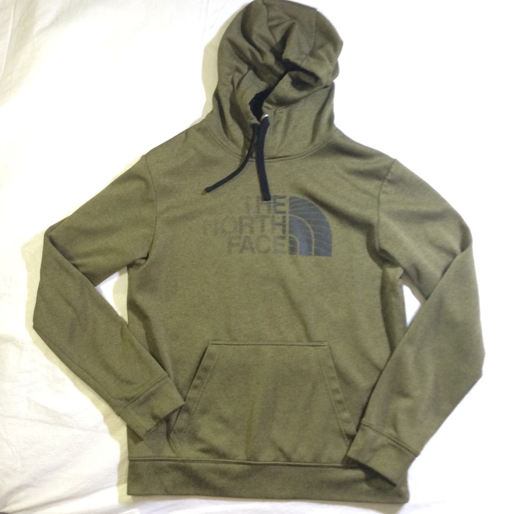 The North Face Men's Green Hooded Sweatshirt Size M Long Sleeve Casual