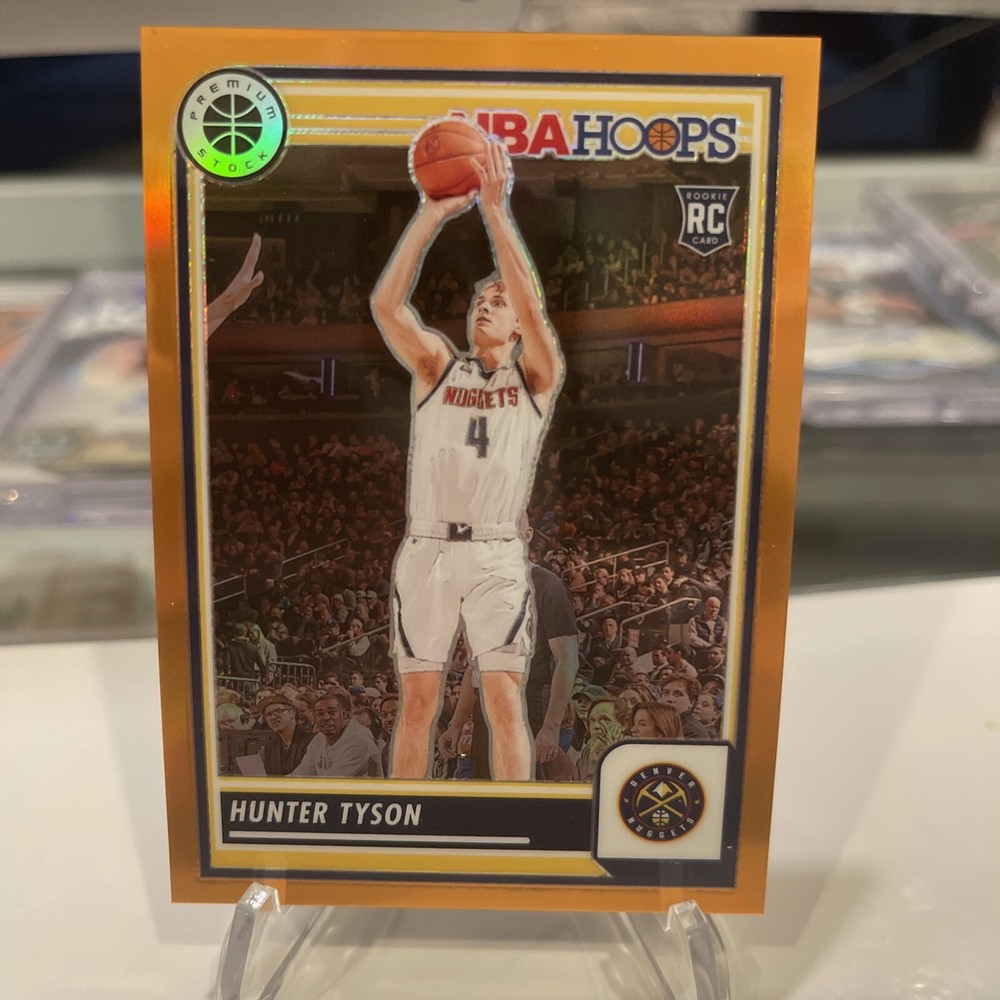 2023 Panini NBA Hoops Premium Stock Hunter Tyson Orange /299 RC Nuggets Rookie Card