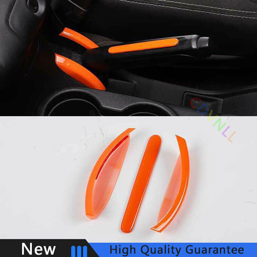 For Jeep Wrangler JK 2011-2017 Bright Orange Brake Handle Handbrake Cover Trim
