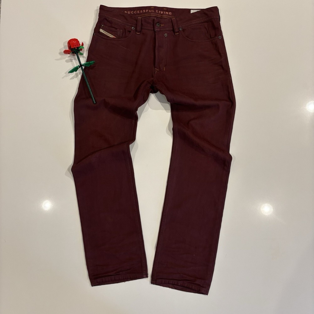 Diesel Safado Red Straight-Fit Jeans Wash 0801D