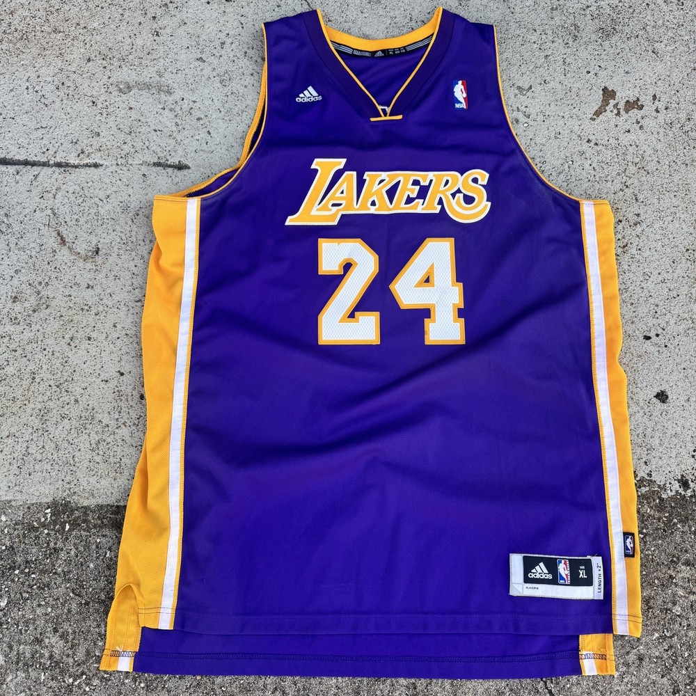 Adidas Kobe Bryant LA Lakers #24 Swingman Jersey purple XL +2 authentic