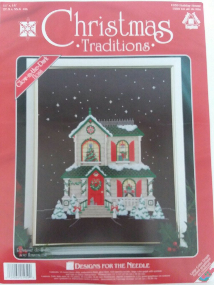 NIP Christmas Traditions House Cross Stitch PATTERN KIT 11