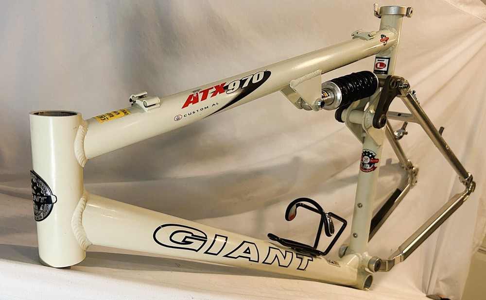 Vintage Giant ATX 970 full suspension aluminum Mountain Bike frame Large 990 xc