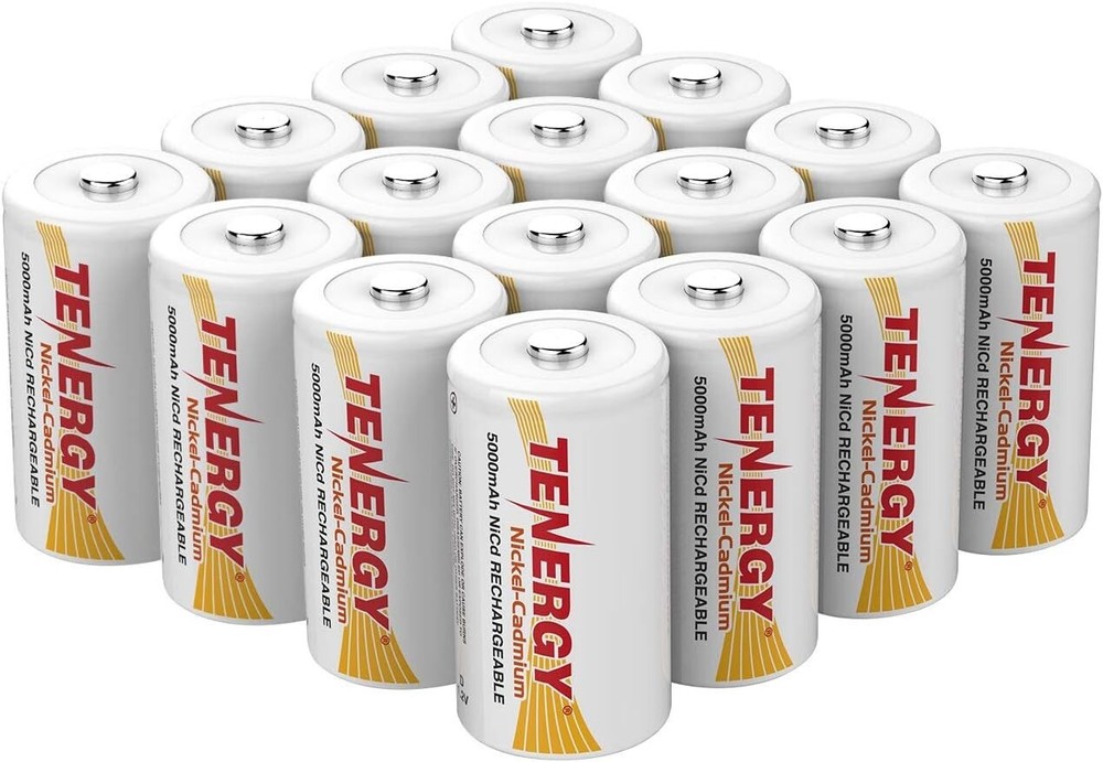 Versatile 5000mAh D Size Rechargeable Batteries - 16-Piece Set for Gadgets