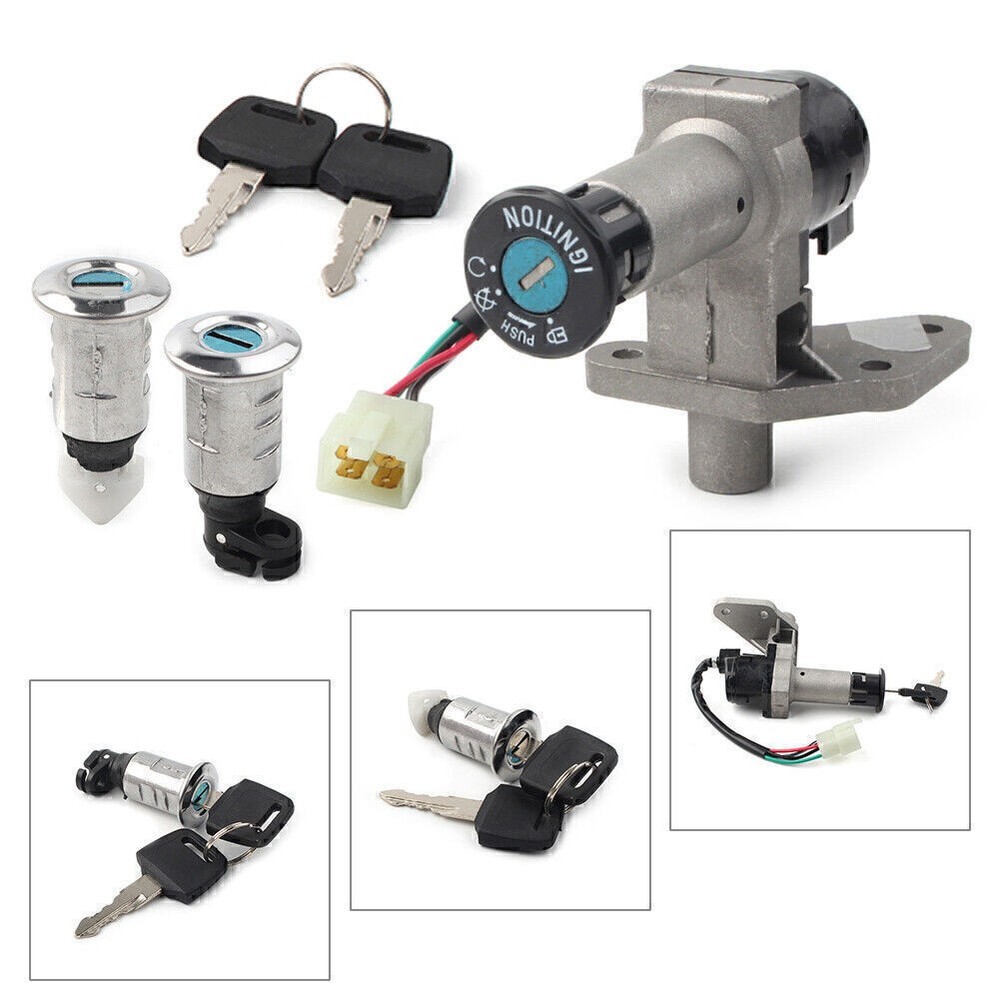 GY6 50CC Scooter Ignition Switch Key Lock & Gas Tank Cap Set for TaoTao Mopeds