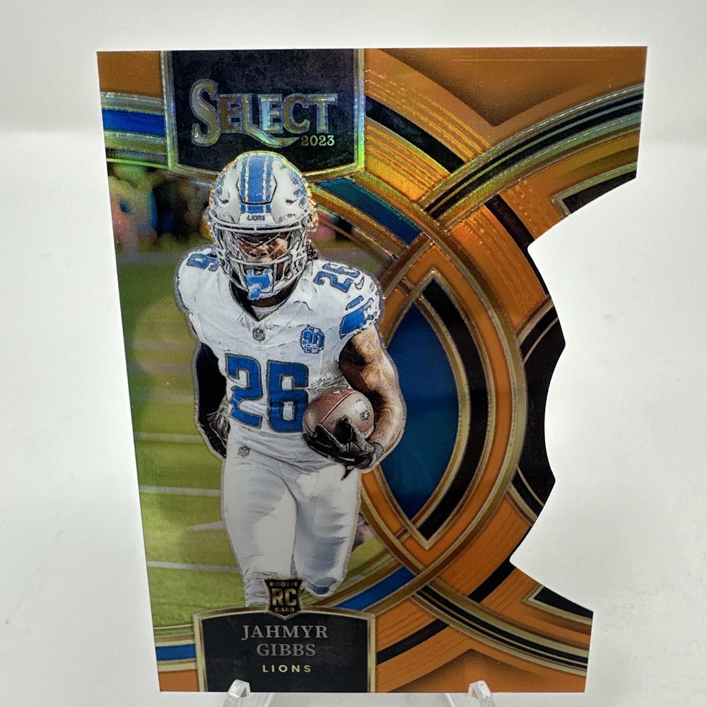 Jahmyr Gibbs 2023 Select Rookie Orange Premier Level Diecut # /399 Lions