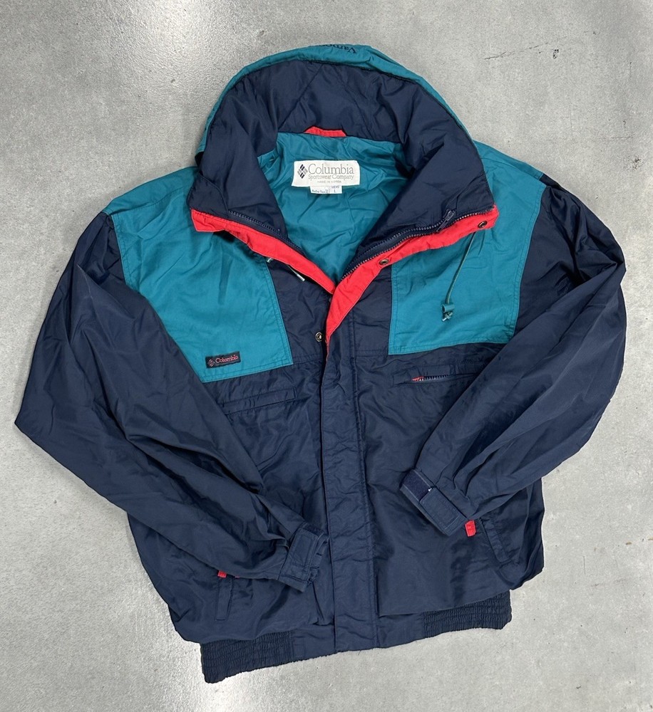 Vintage Columbia Sportswear Jacket Men’s L 90s Colorblock Ski Windbreaker Korea