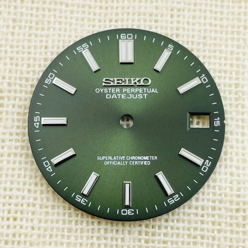 Green Brand-new Watch Dial for 7S26 NH35 SKX007 Movement 2 Positiions 28.5mm