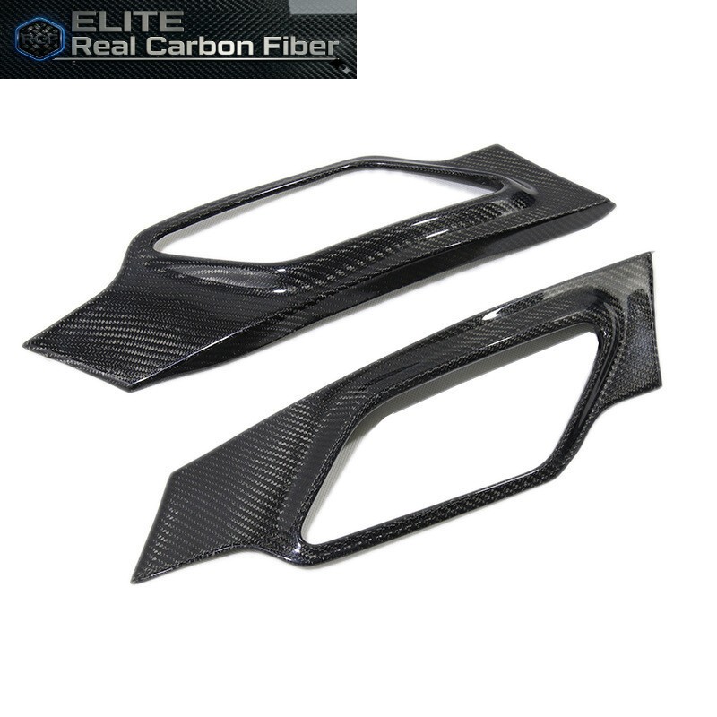Real Carbon Fiber Side Fender Marker Lamp Cover Trim fit For Mini Cooper S R60