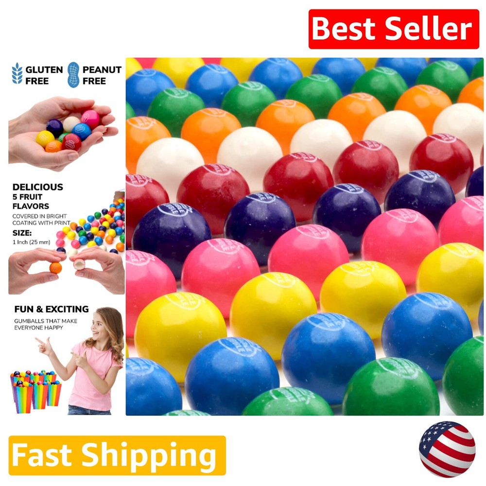 Bulk Gumball Machine Refills - 140 Pcs - Assorted Fruit Flavored Gumballs