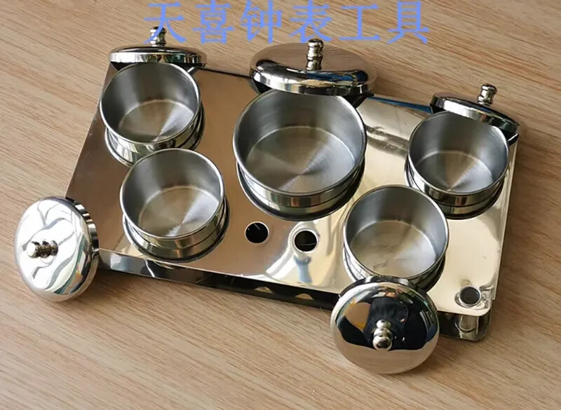 Stainless Steel Cleaning Cylinder for Watch Parts – Metal Oil Dish Washing Tool