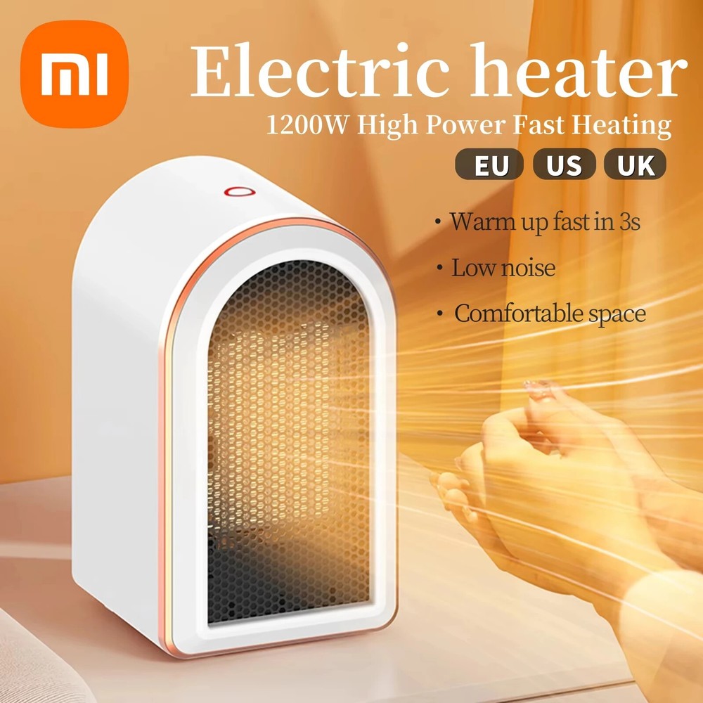 1200W Space Heater Electric Heater Fast Heating Desktop Mini Warm Air Heater