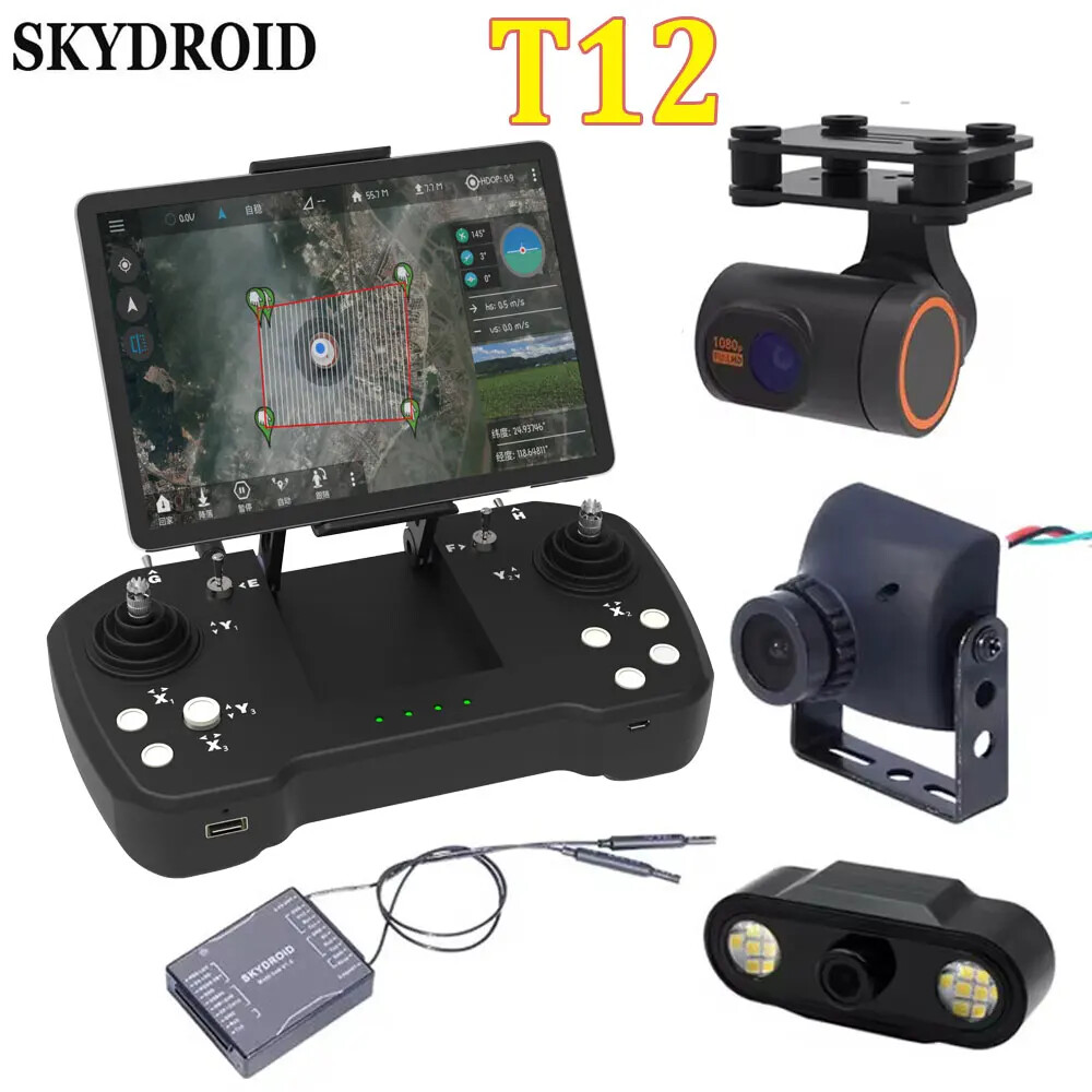 Skydroid T12 Remote Control Three-Body Camera 20km Digital Map Transmission