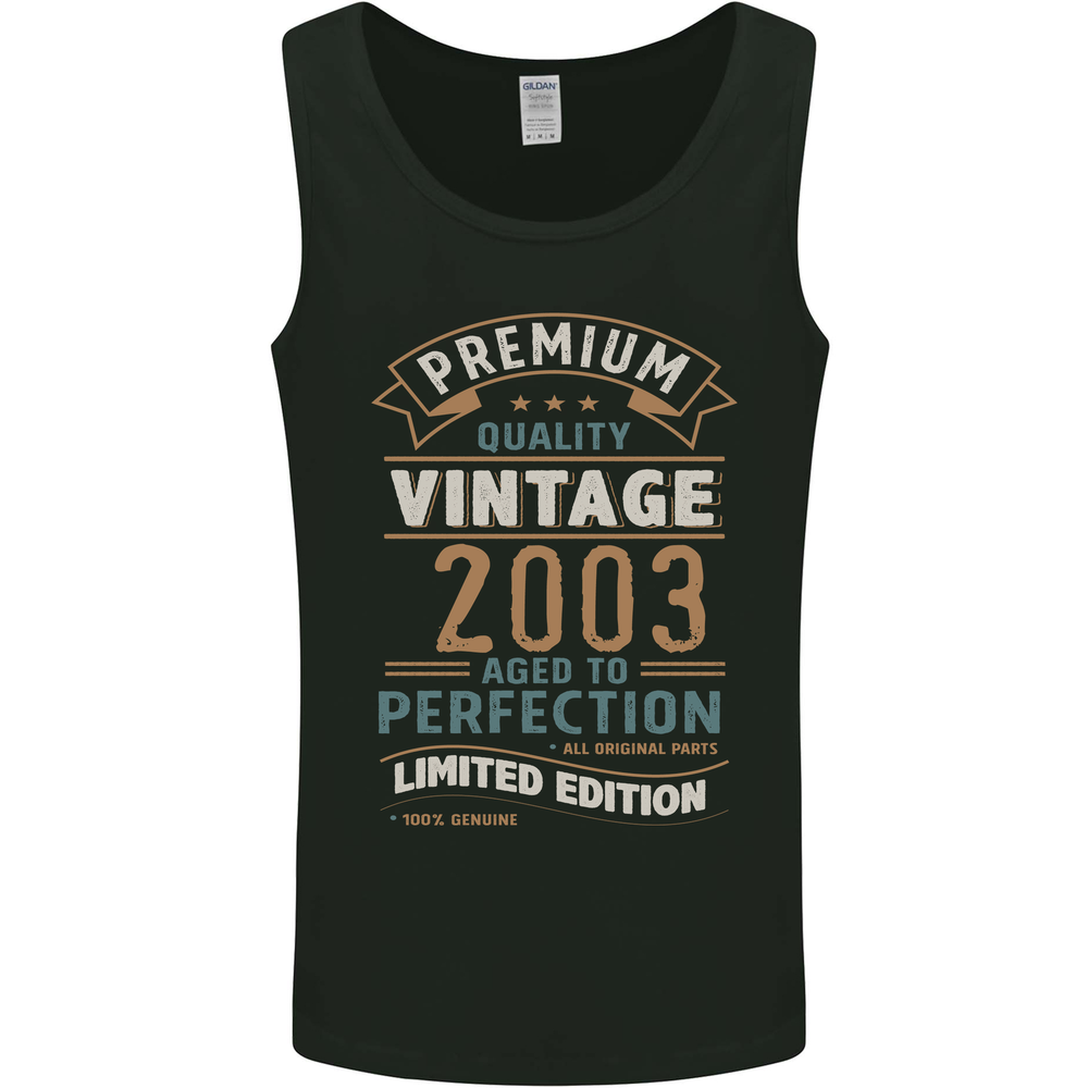 Premium Vintage 22nd Birthday 2003 Mens Vest Tank Top