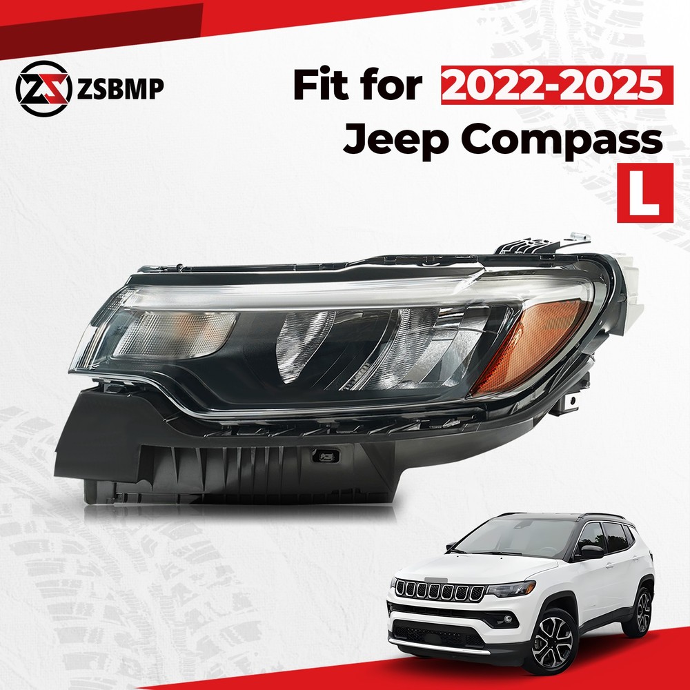 For 2022-2025 Jeep Compass LED Headlight Reflector w/Bulb Left Driver 68441581AF