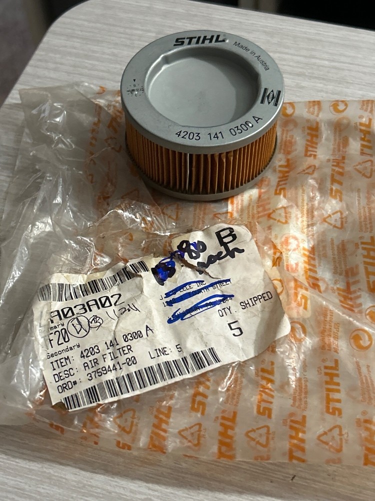 Stihl OEM Chainsaw Air Filter Part 4203-141-0300A for D65 Models