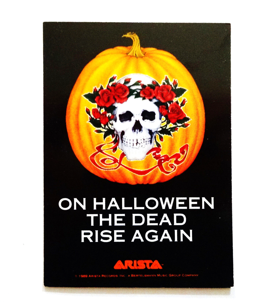 Grateful Dead 1989 Halloween The Dead Rise Again GD Pumpkin Card Mikio Arista
